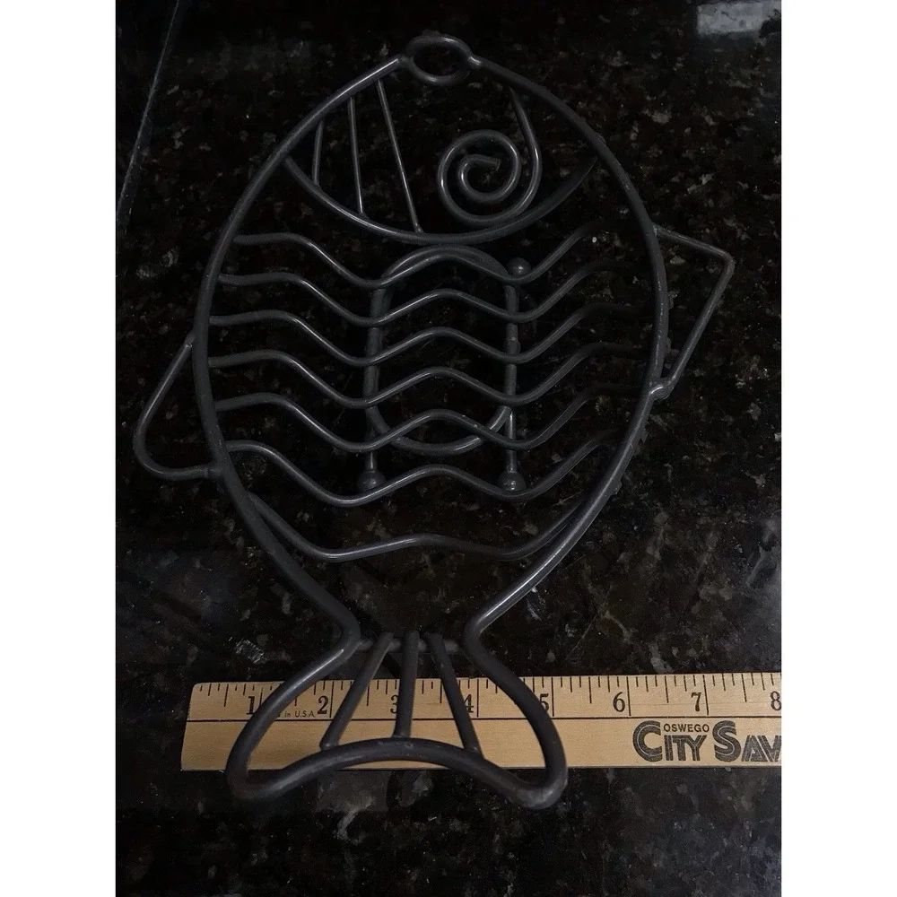 Fish Shaped Fruit Bread Basket Rack‎ Oval Metal Bowl Centerpiece Pewter